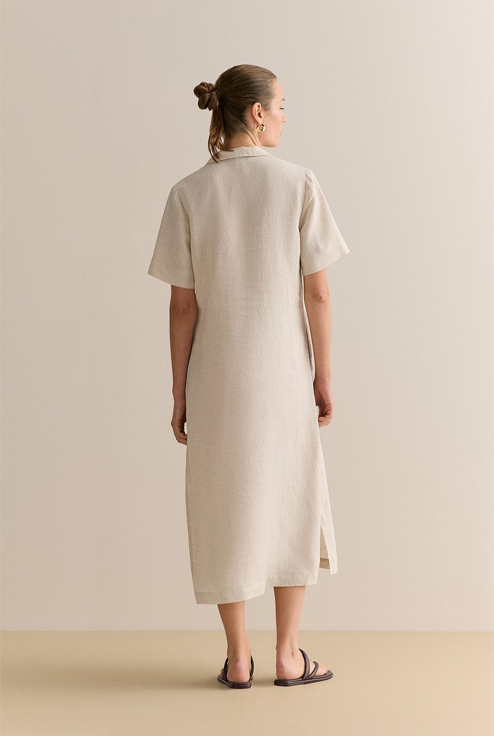 Yarn Dyed Linen Shift Dress