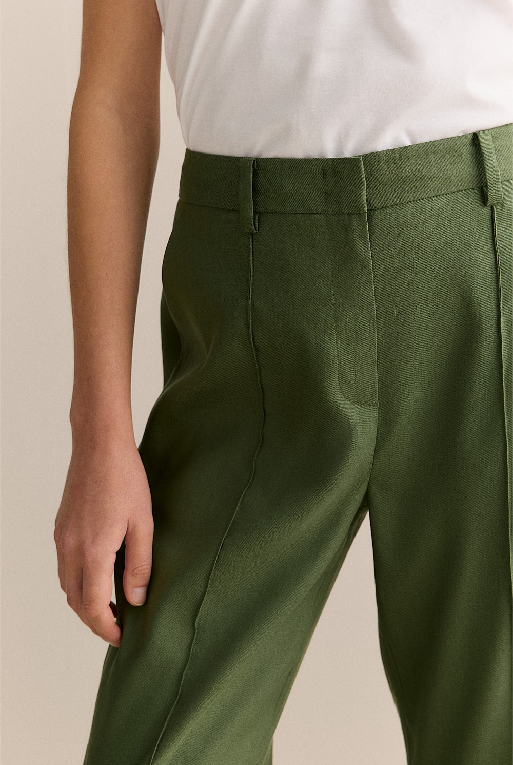 Linen Blend Twill Smart Pant