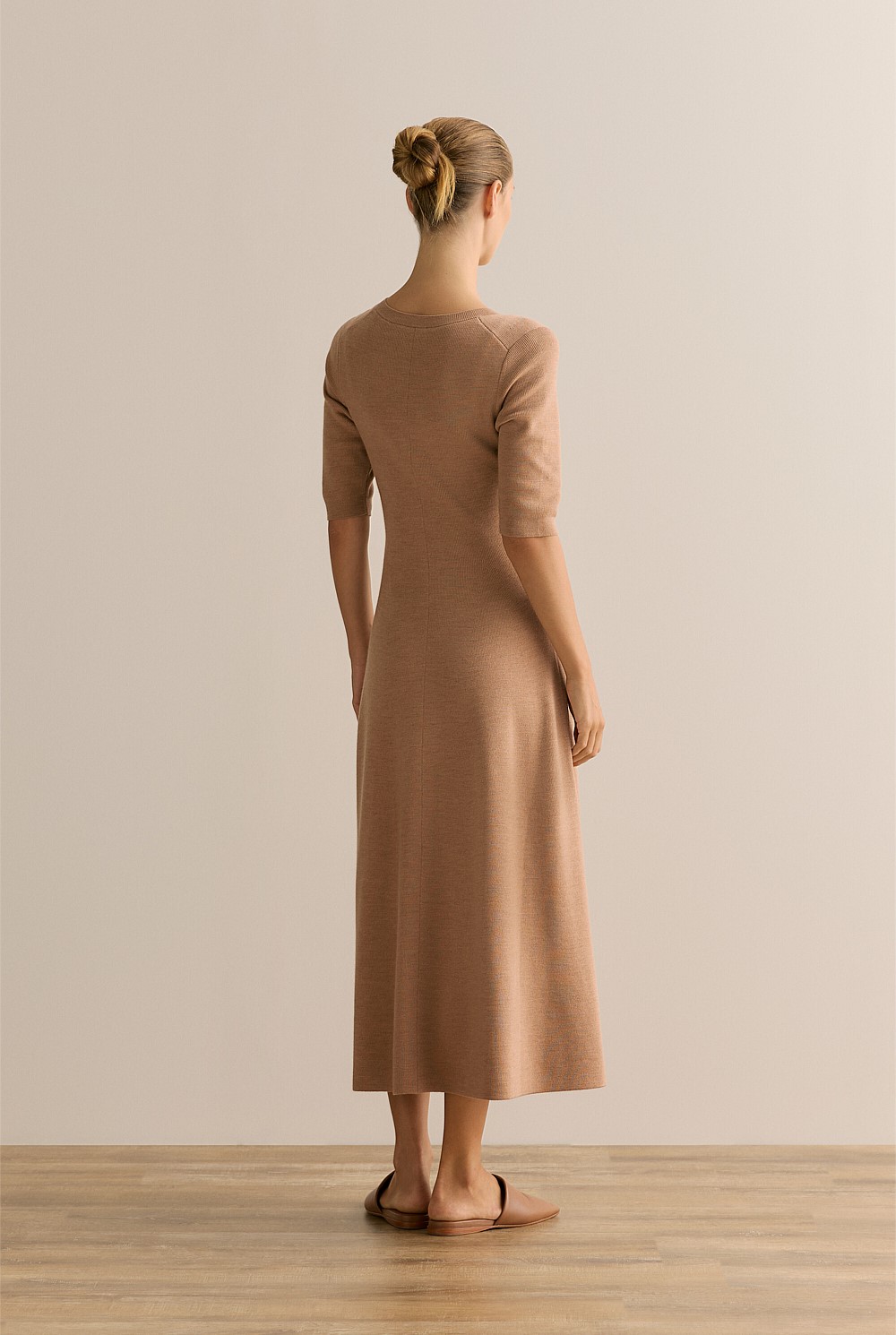 Merino Blend V Neck Dress