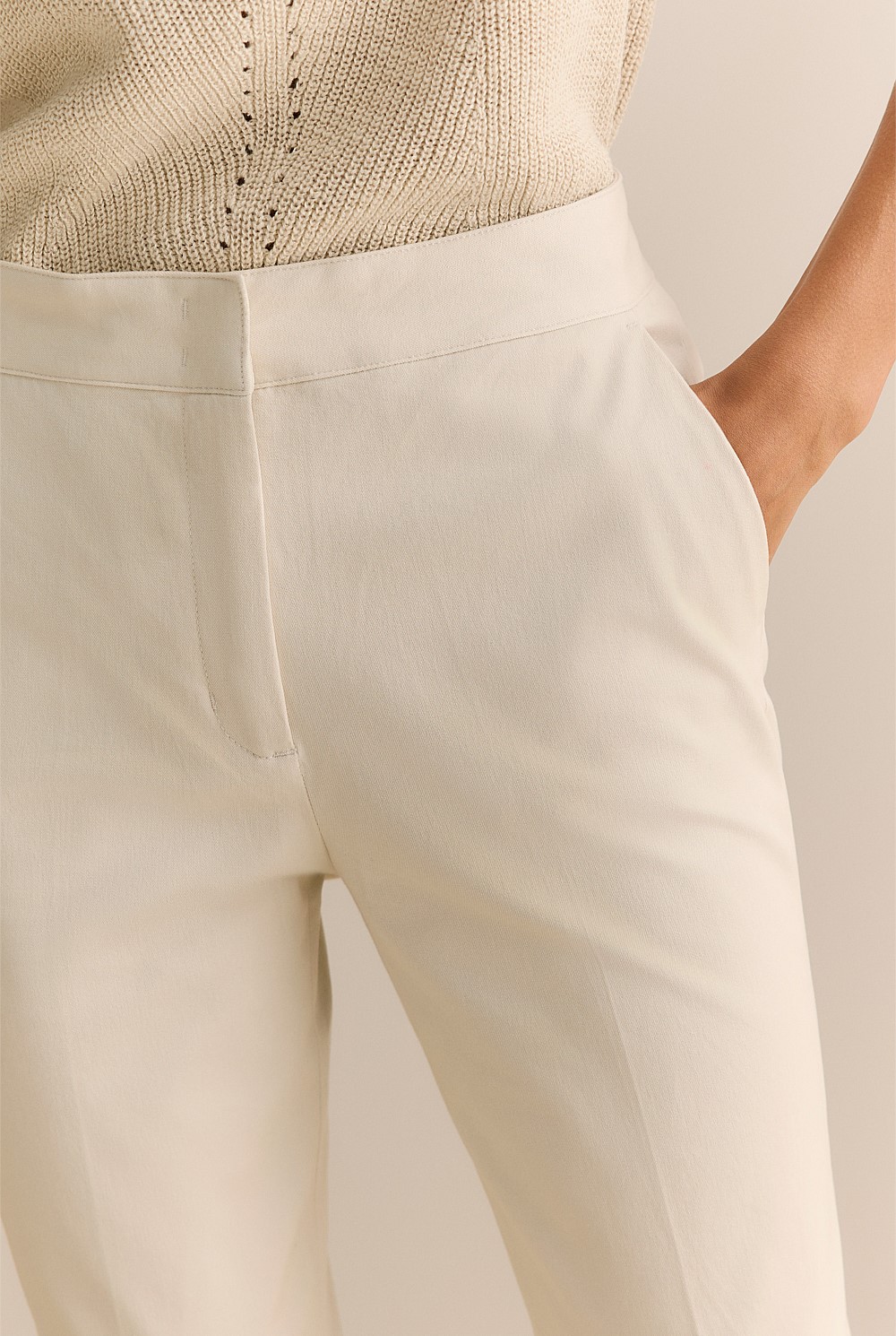 Cotton Blend Bi-stretch Pant