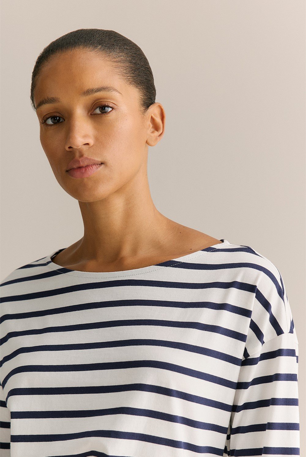 Australian Cotton Stripe Long Sleeve T-shirt