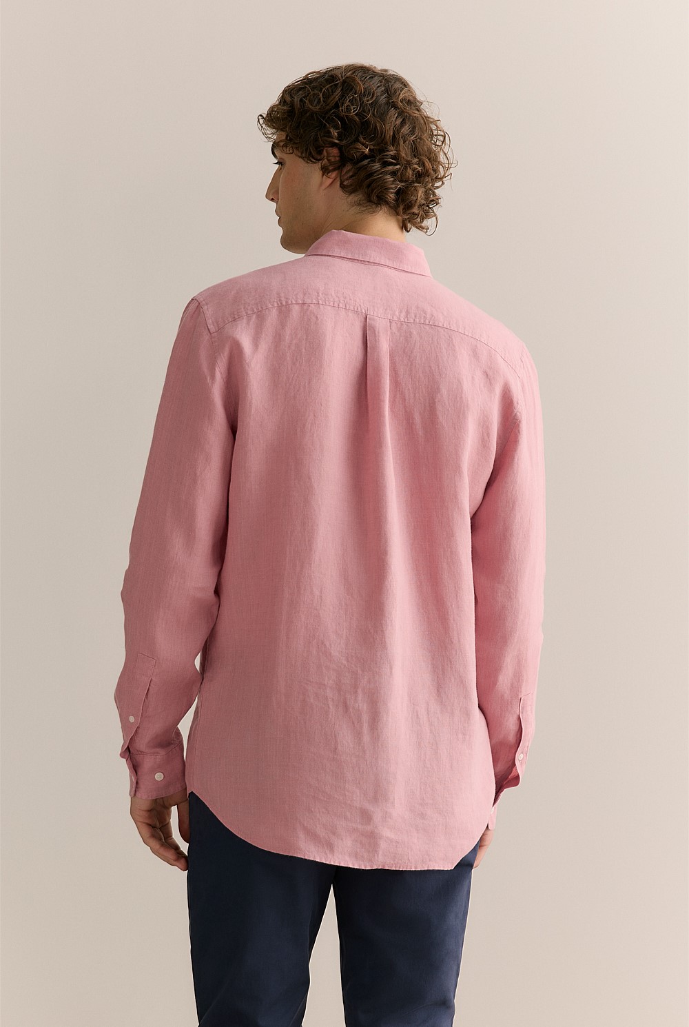 Regular Fit Delave Linen Long Sleeve Shirt