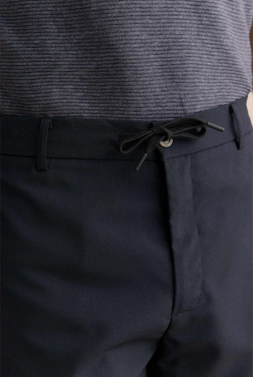 Italian Wool Tapered Pull On Trouser