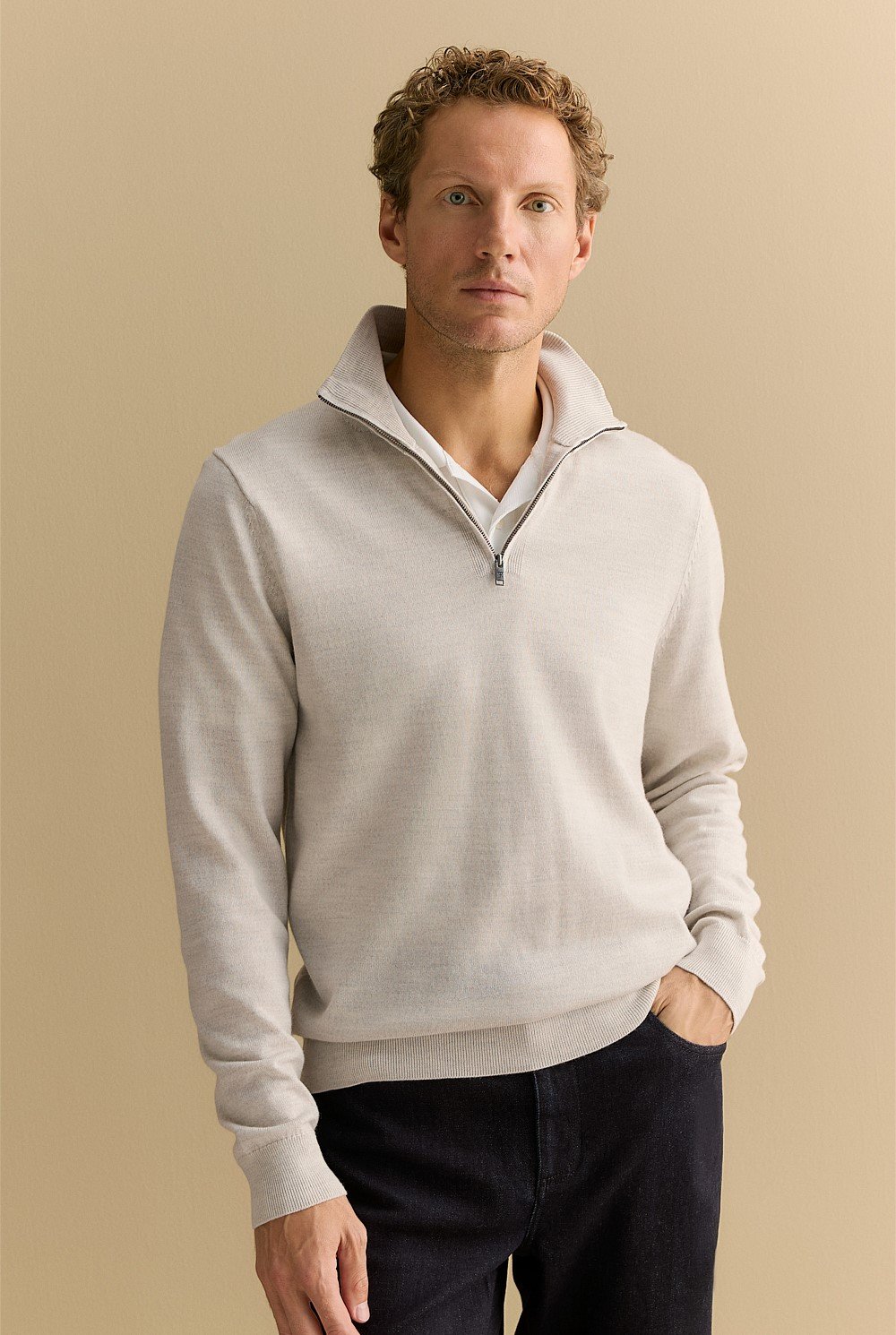 Australian Merino Half Zip