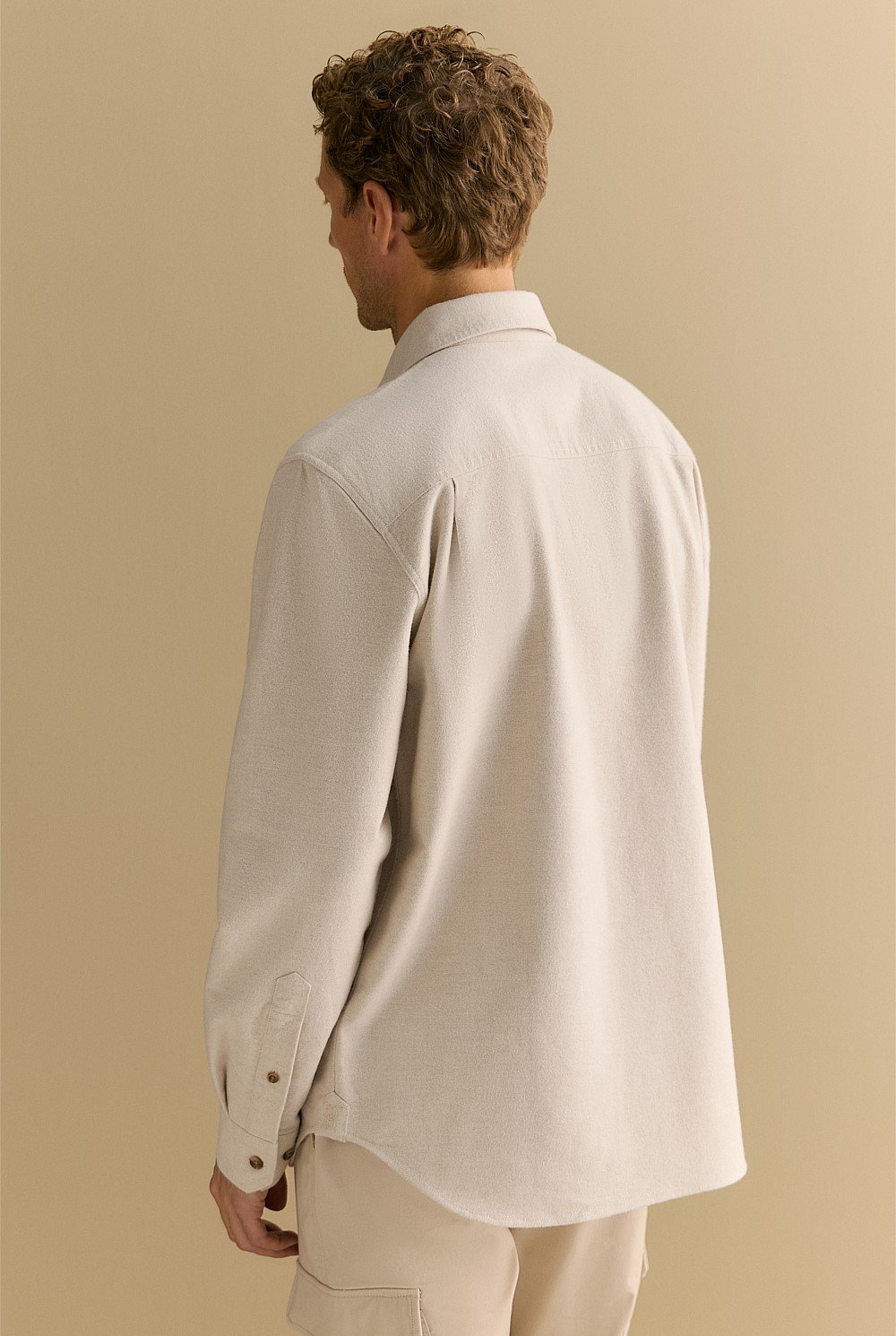 Organically Grown Cotton Brushed Twill Overshirt