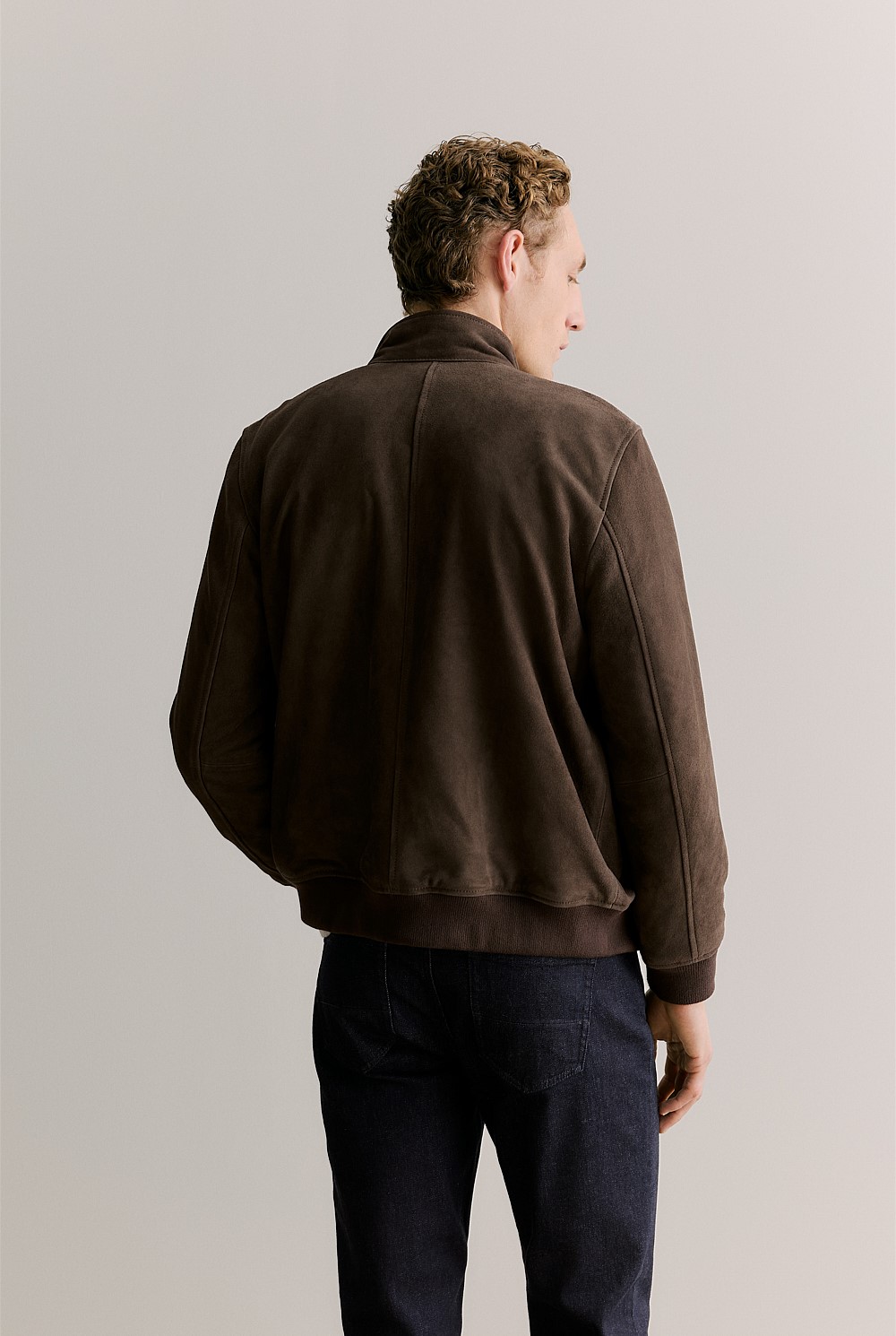 Regular Fit Suede Bomber