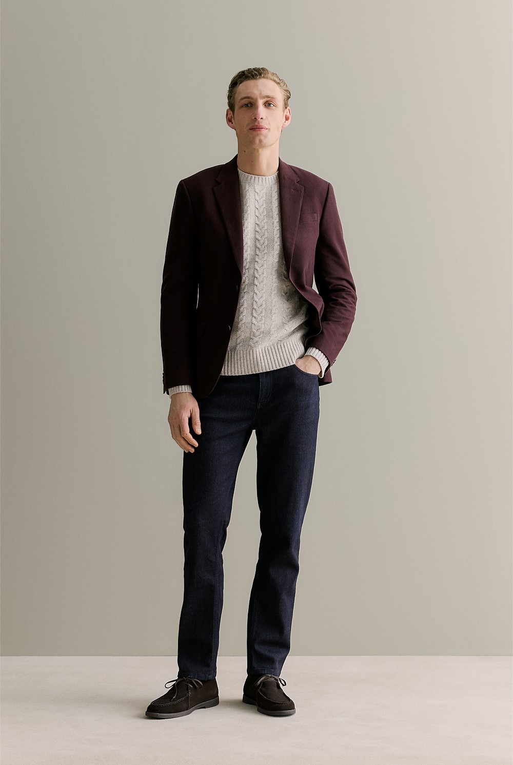 Regular Fit Italian Moleskin Blazer