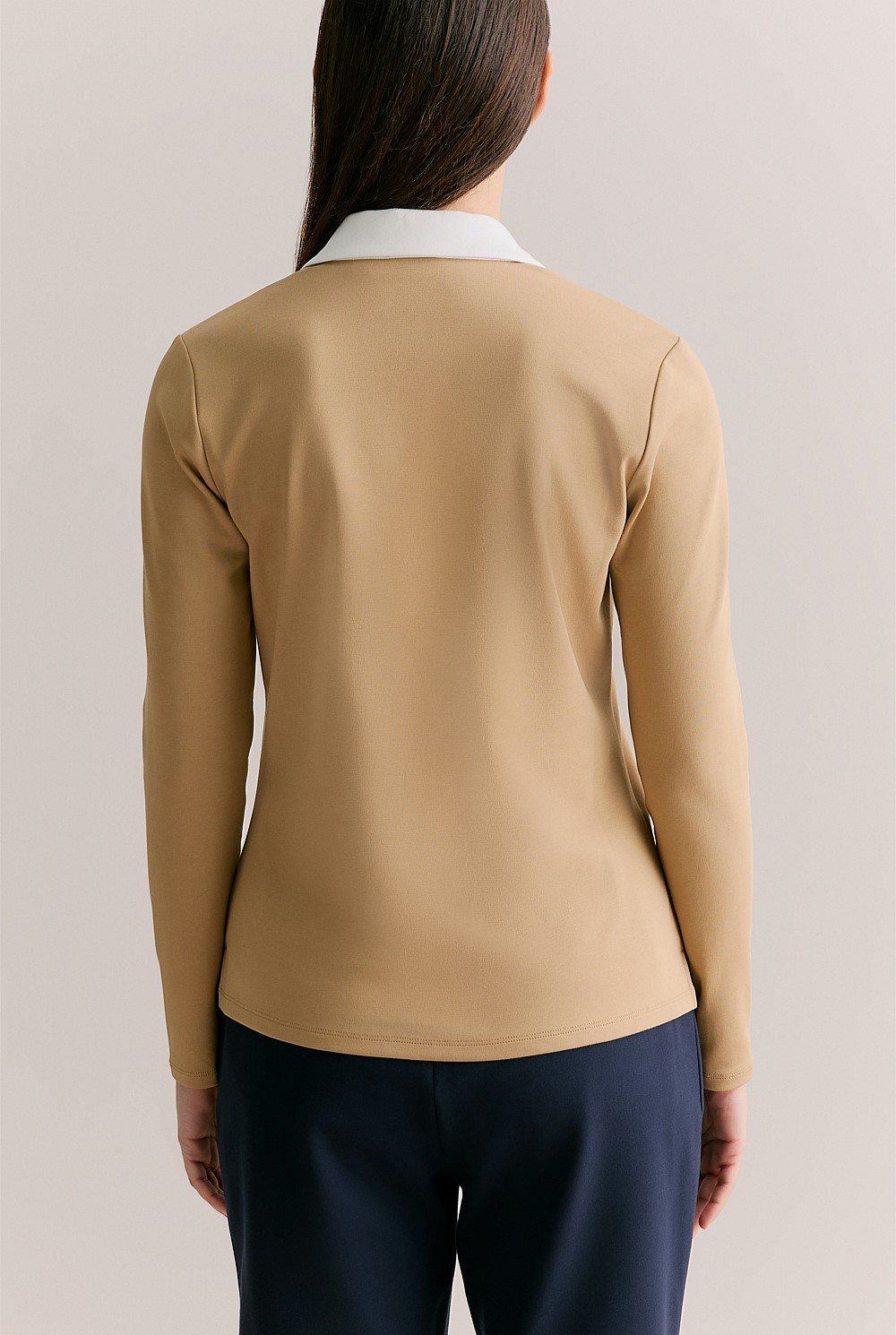 Modal Cotton Interlock Contrast Polo