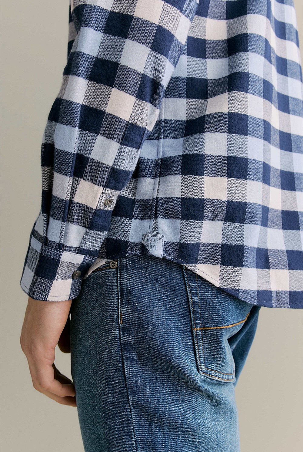 Regular Fit Brushed Buffalo Check Shirt