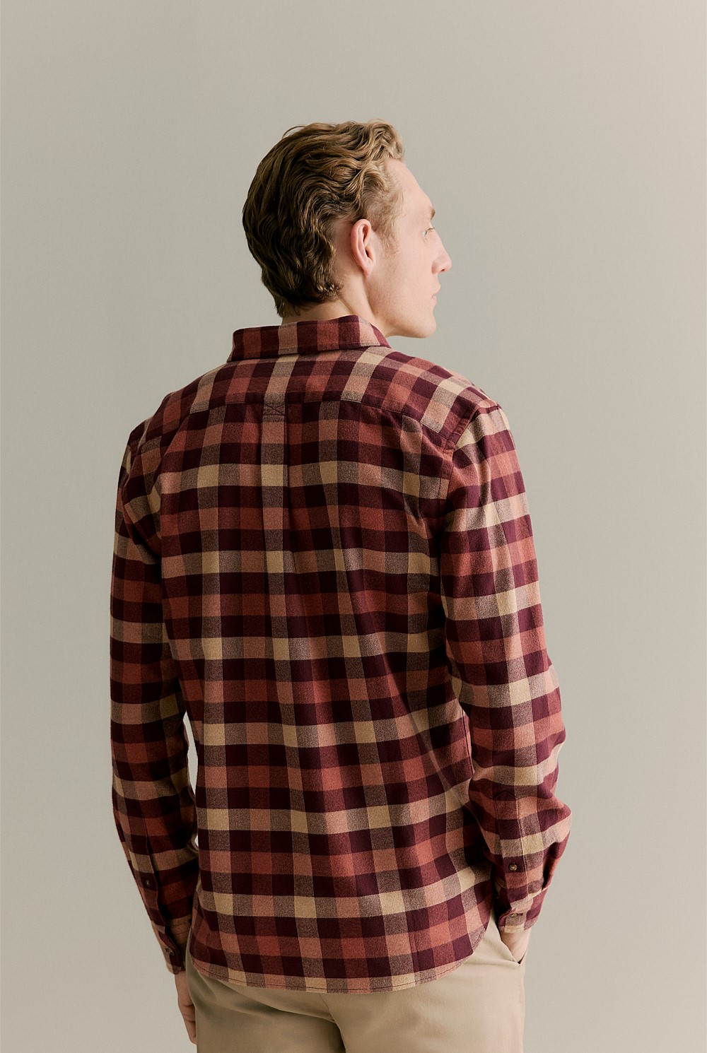 Regular Fit Brushed Buffalo Check Shirt