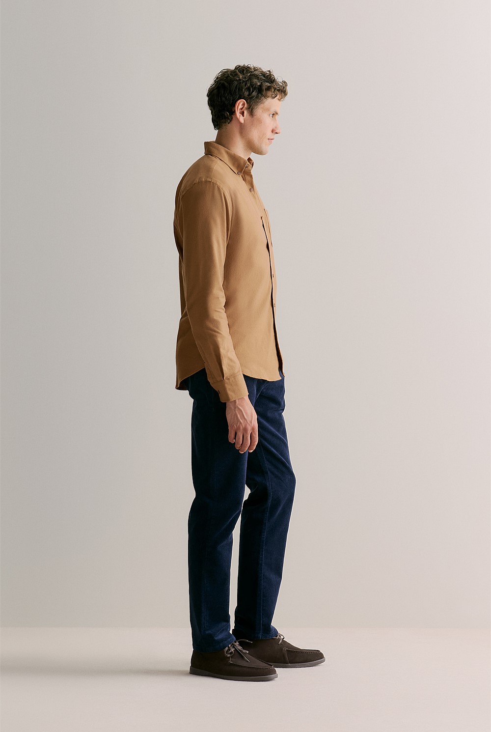 Regular Fit Cotton Herringbone Shirt