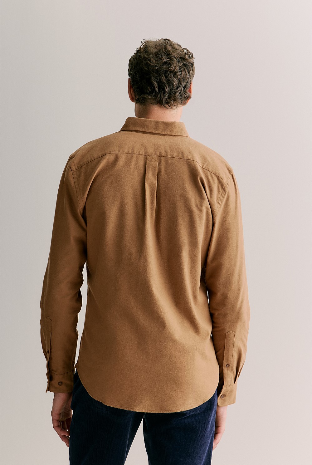 Regular Fit Cotton Herringbone Shirt