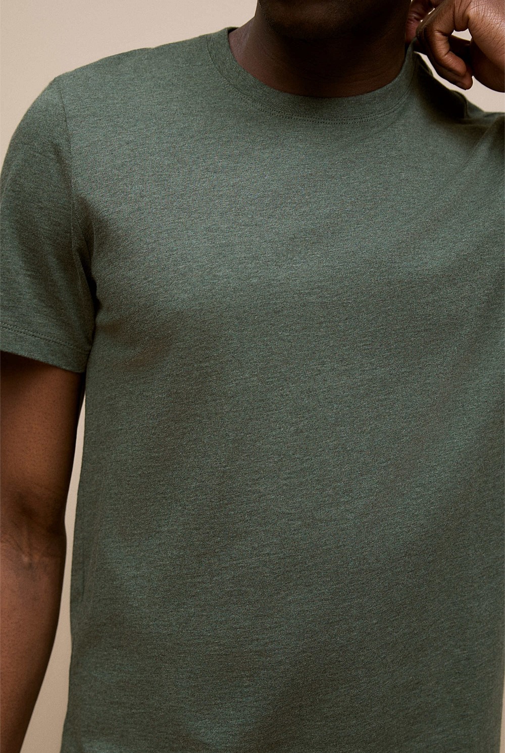 Organically Grown Cotton Marle Crew T-shirt