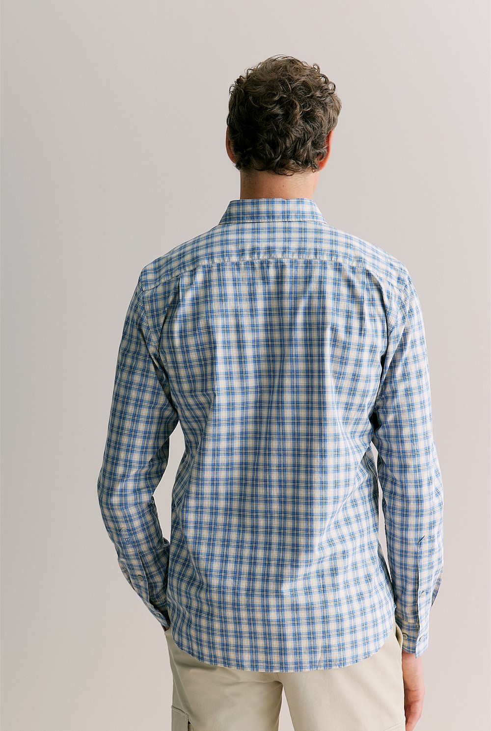 Tailored Fit Cotton Check Shirt