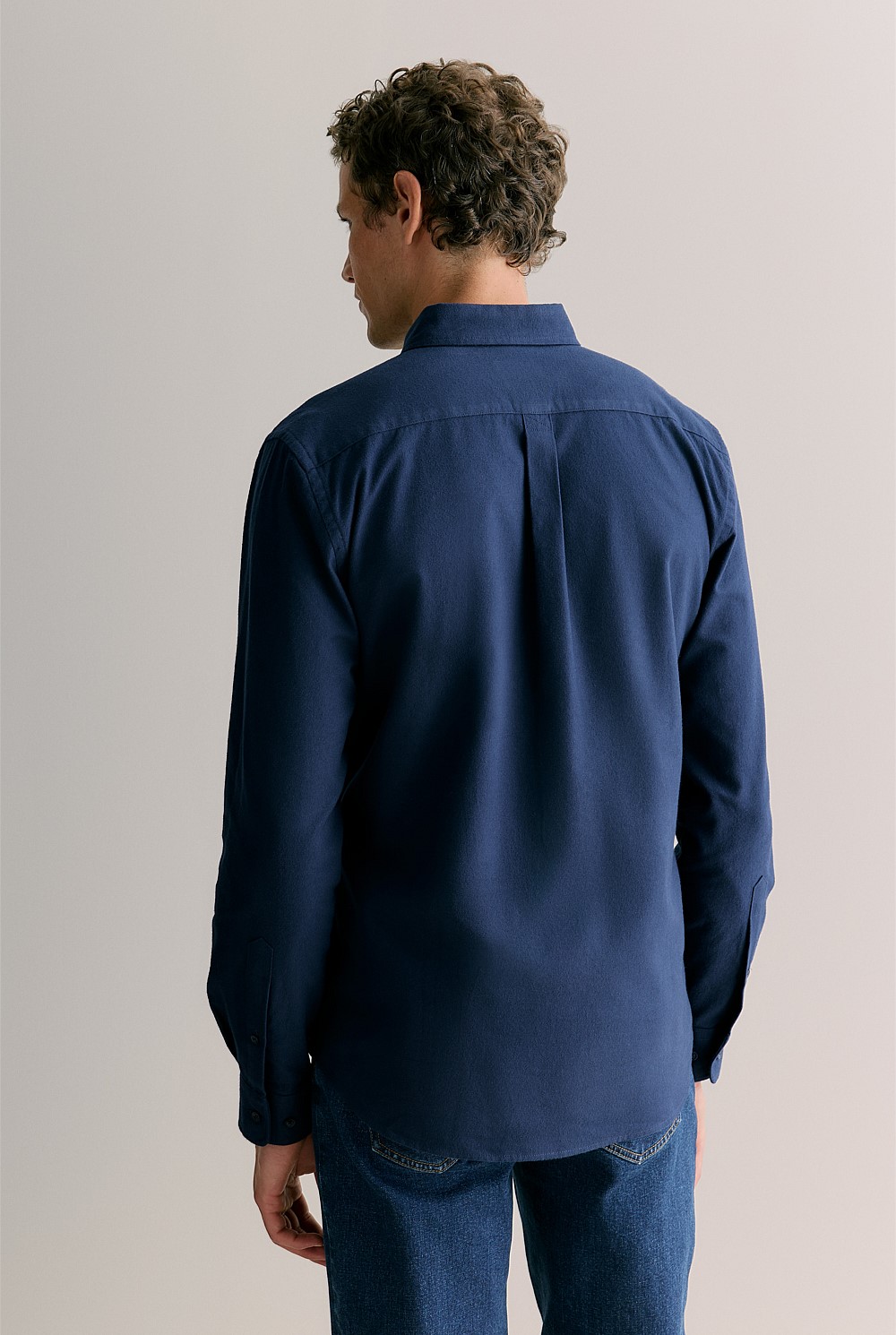 Regular Fit Cotton Herringbone Shirt