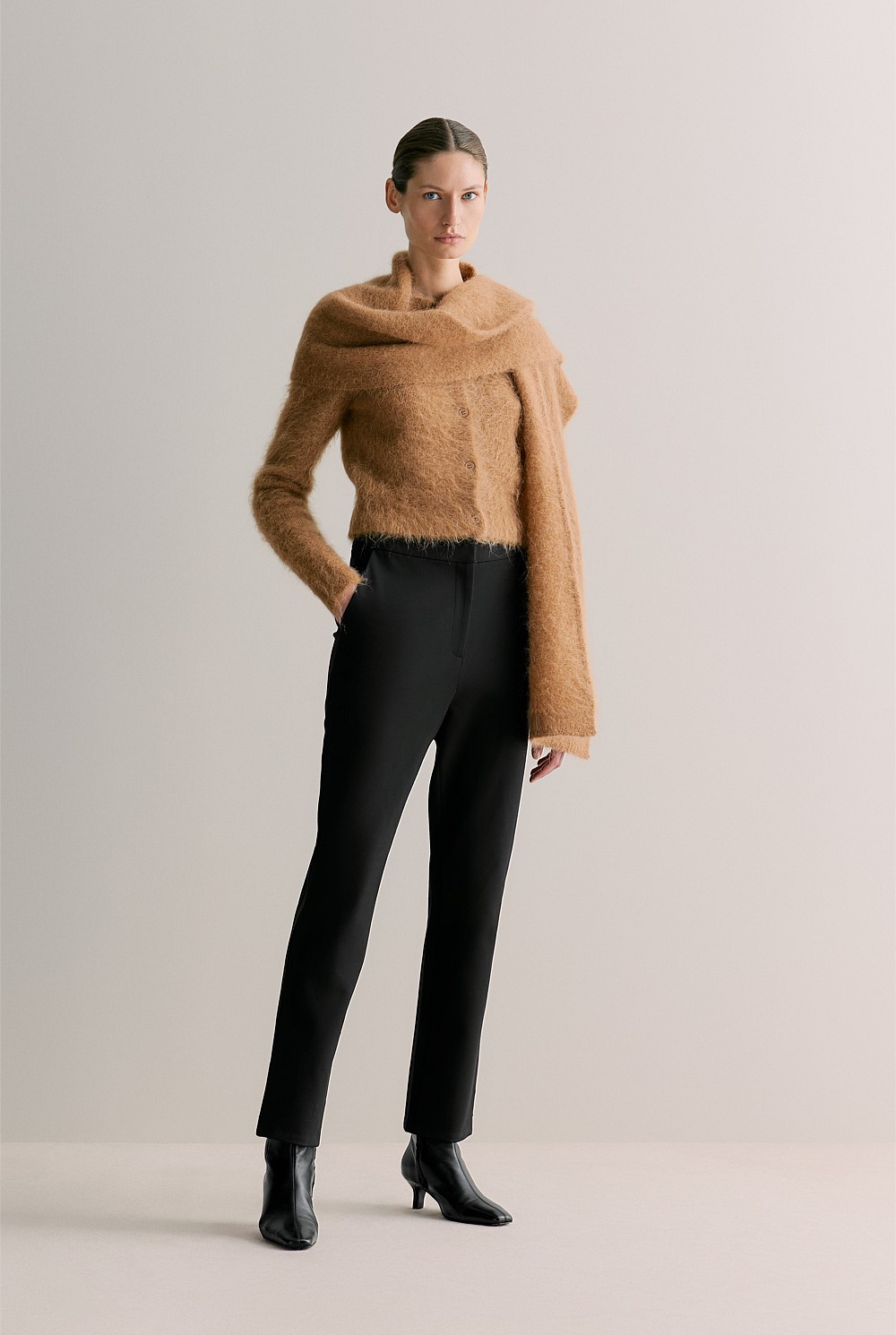 Ponte Blend Tailored Straight Leg Pant