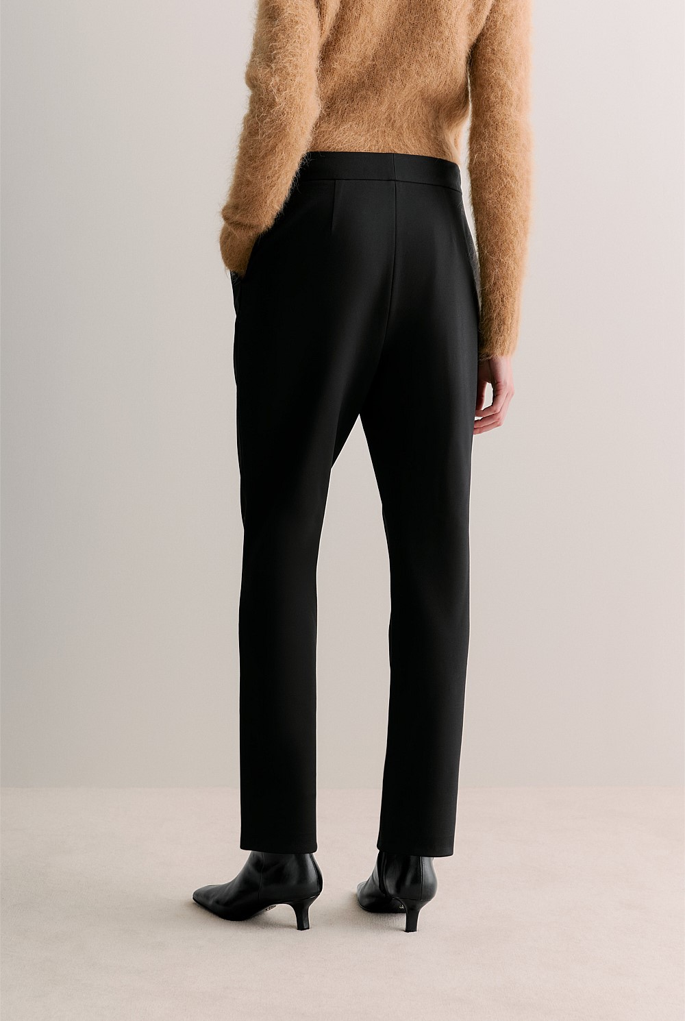 Ponte Blend Tailored Straight Leg Pant