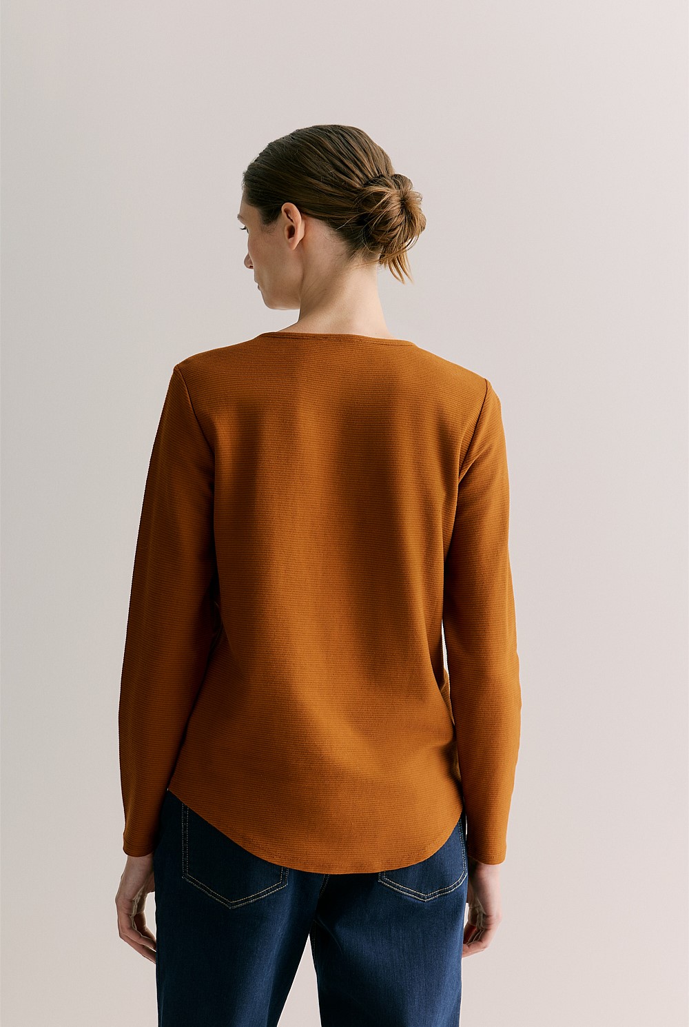 Cotton Ottoman Long Sleeve T-shirt