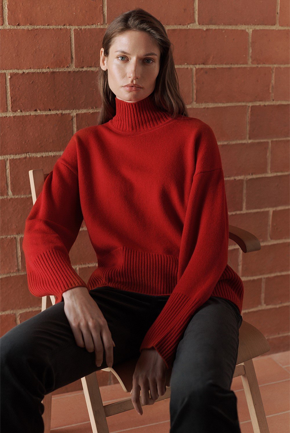 Merino Cashmere Relaxed Rollneck