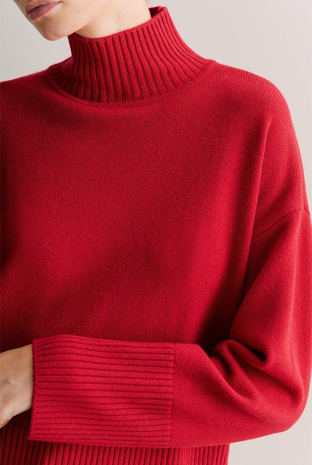 Merino Cashmere Relaxed Rollneck
