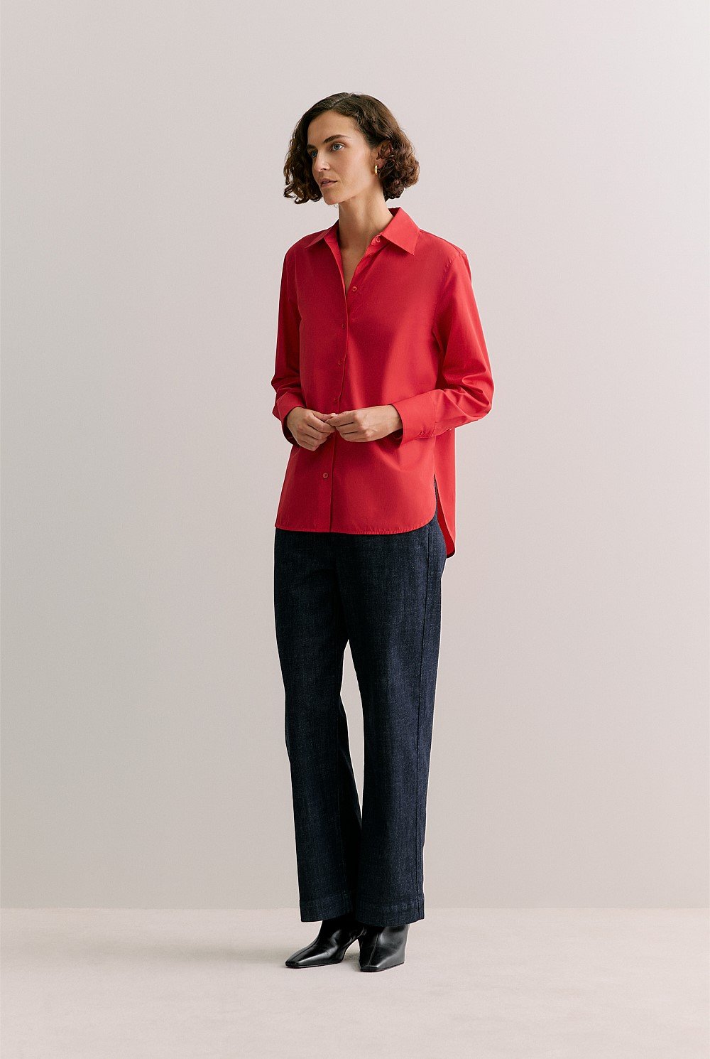 Cotton Poplin Long Sleeve Shirt