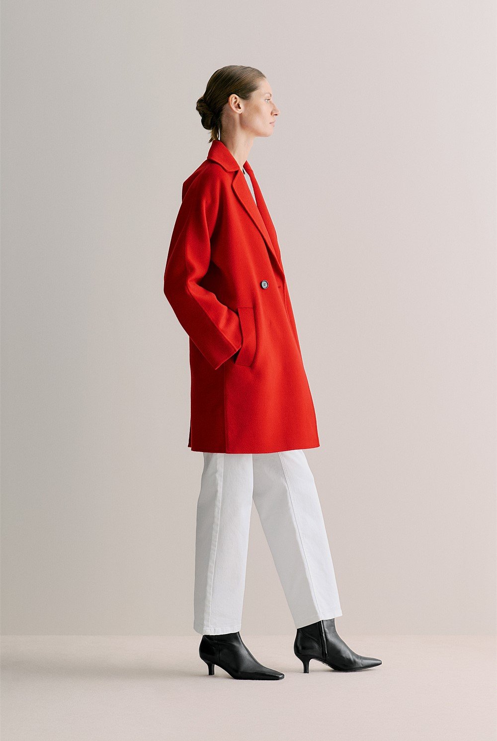 Australian Wool Blend Relaxed Coat