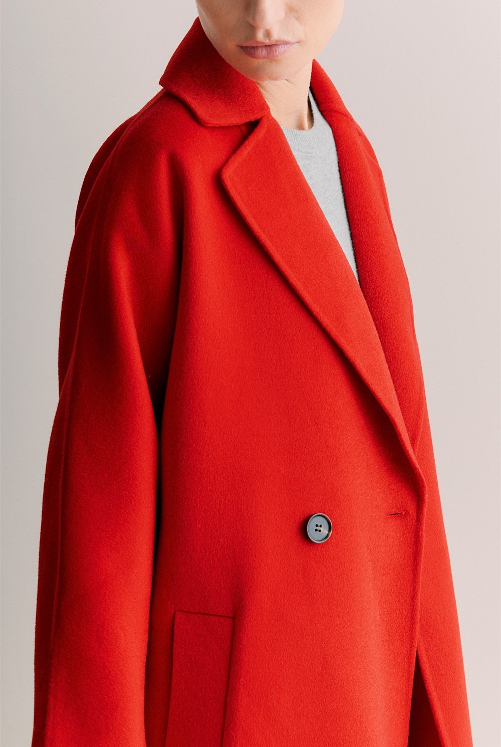 Australian Wool Blend Relaxed Coat