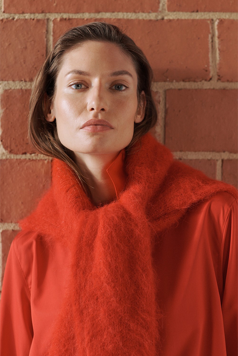 Alpaca Blend Cropped Crew Cardigan
