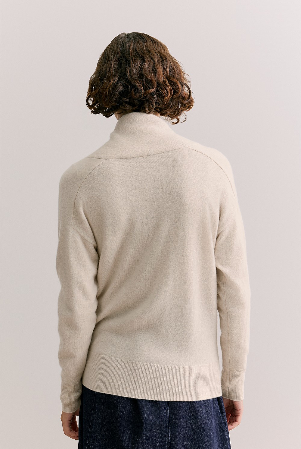Cashmere Shawl Neck Knit
