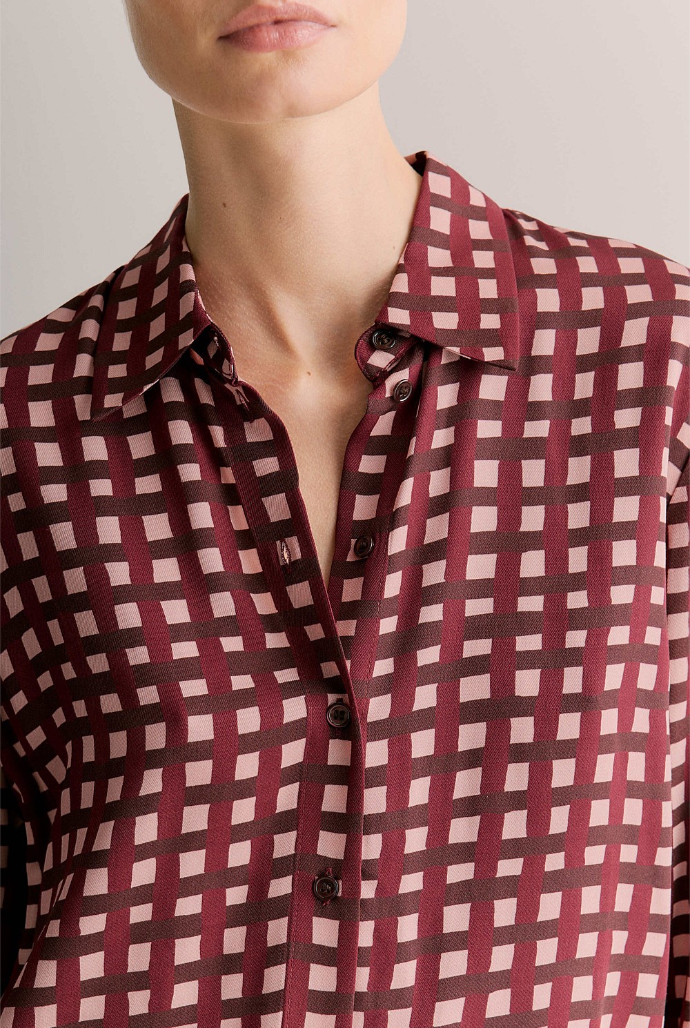 Mini Twill Painted Gingham Shirt
