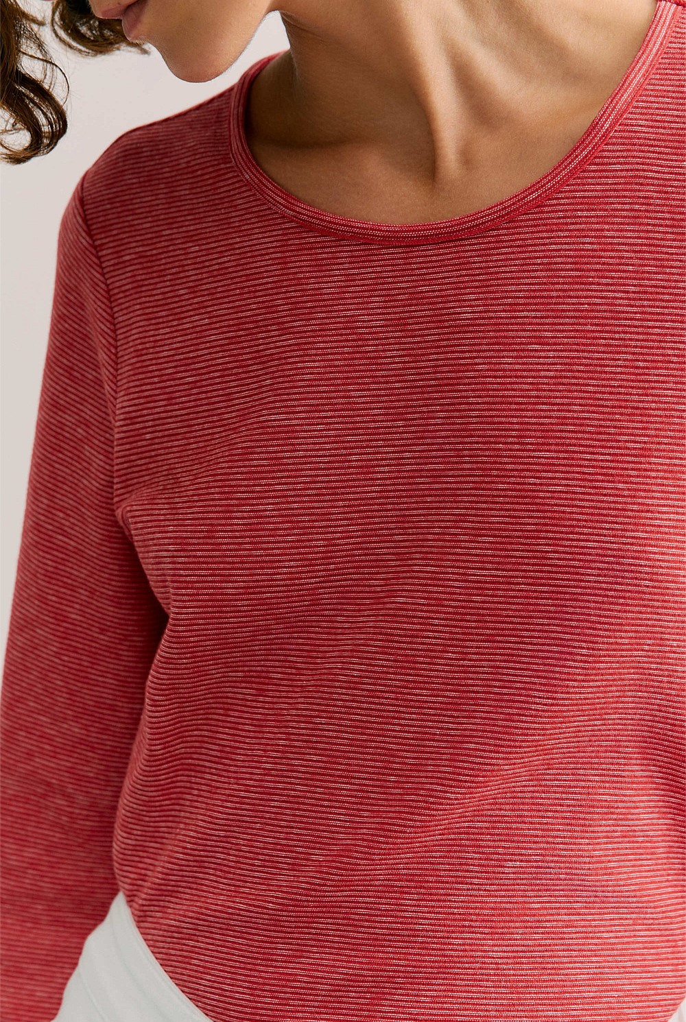Cotton Ottoman Marle Long Sleeve T-shirt