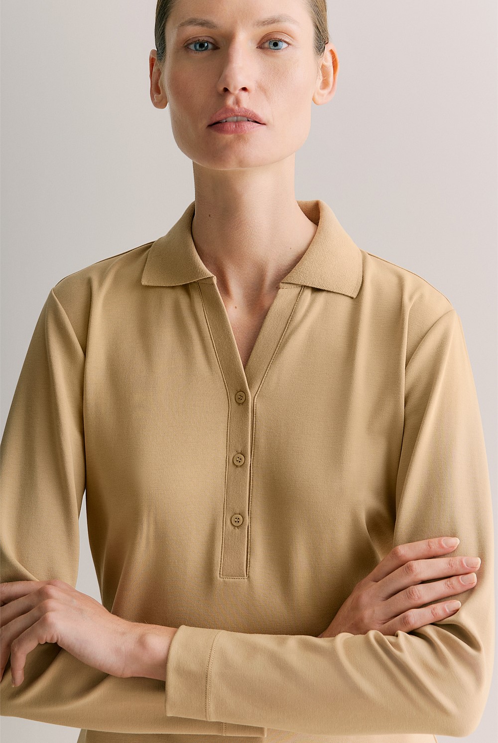 Modal Cotton Half Placket Polo