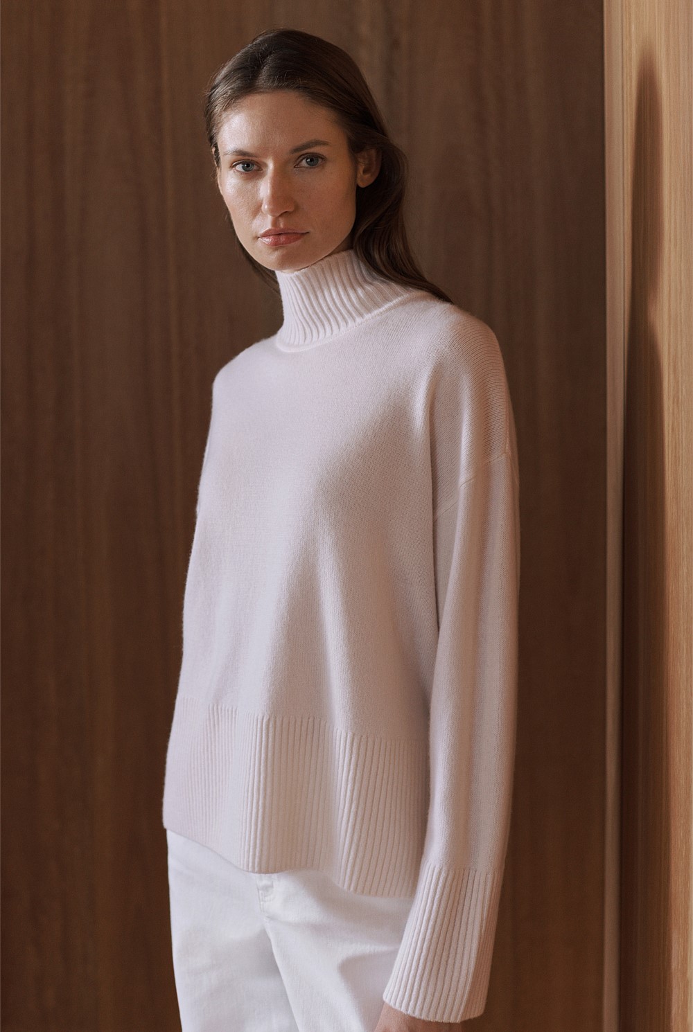 Merino Cashmere Relaxed Rollneck