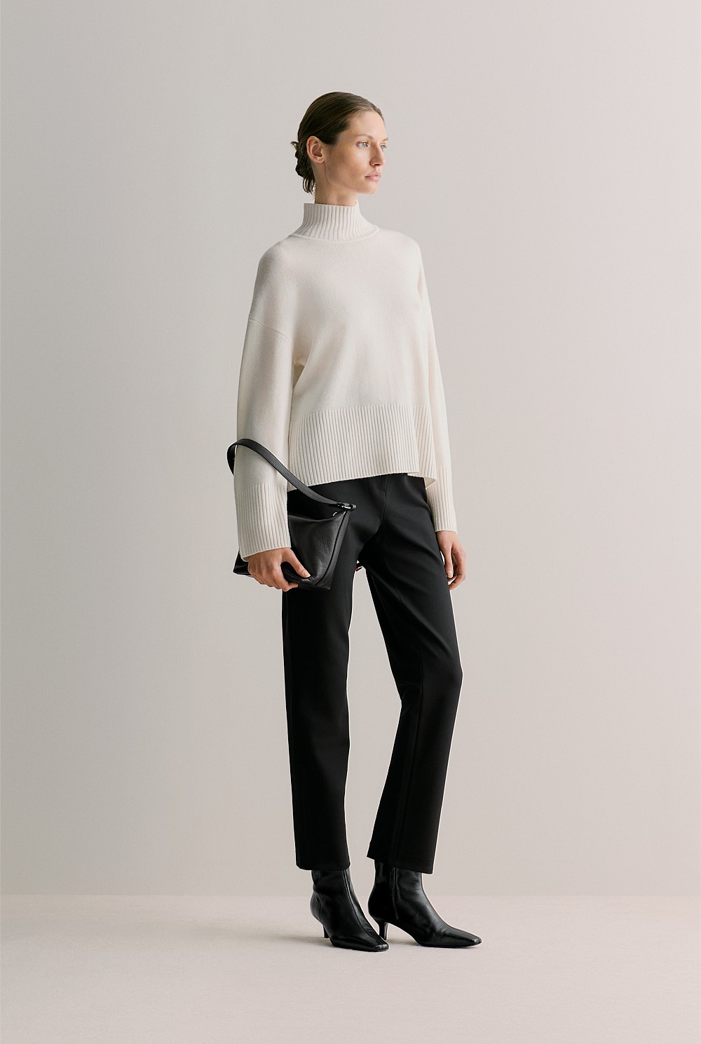 Merino Cashmere Relaxed Rollneck
