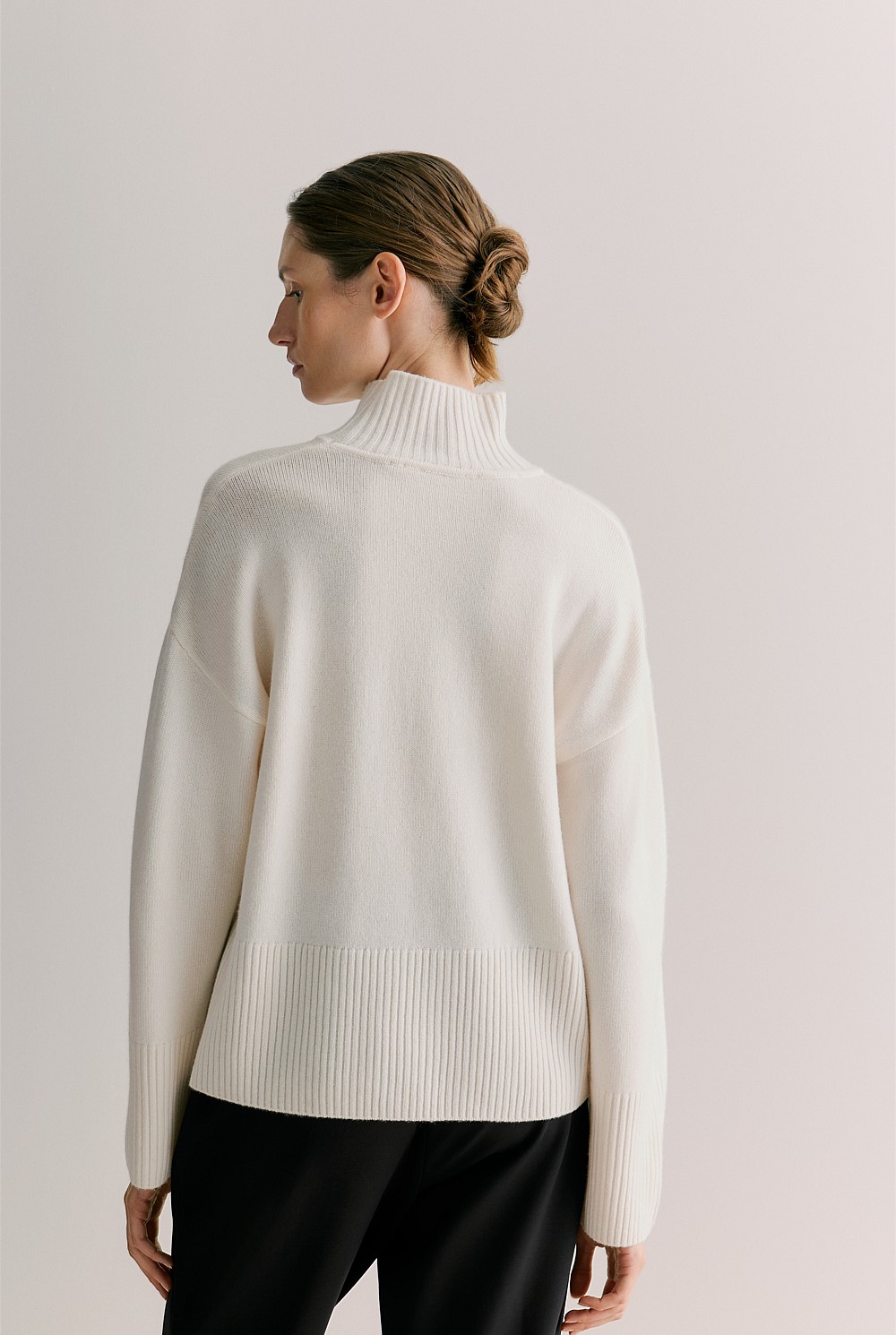 Merino Cashmere Relaxed Rollneck