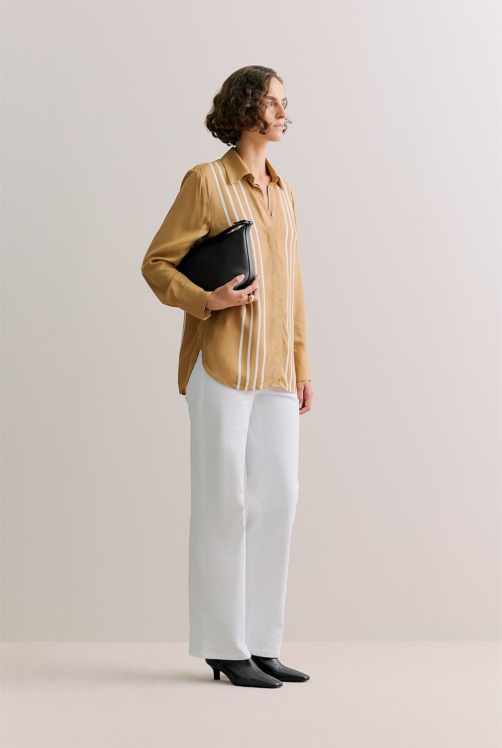 Mini Twill Column Stripe Shirt