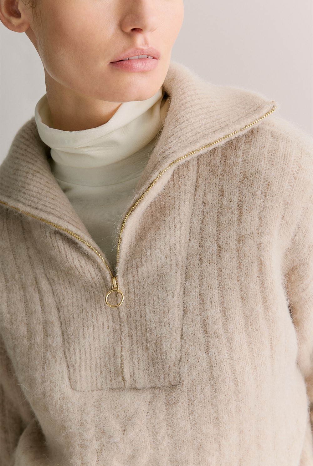 Alpaca Merino Blend Half Zip