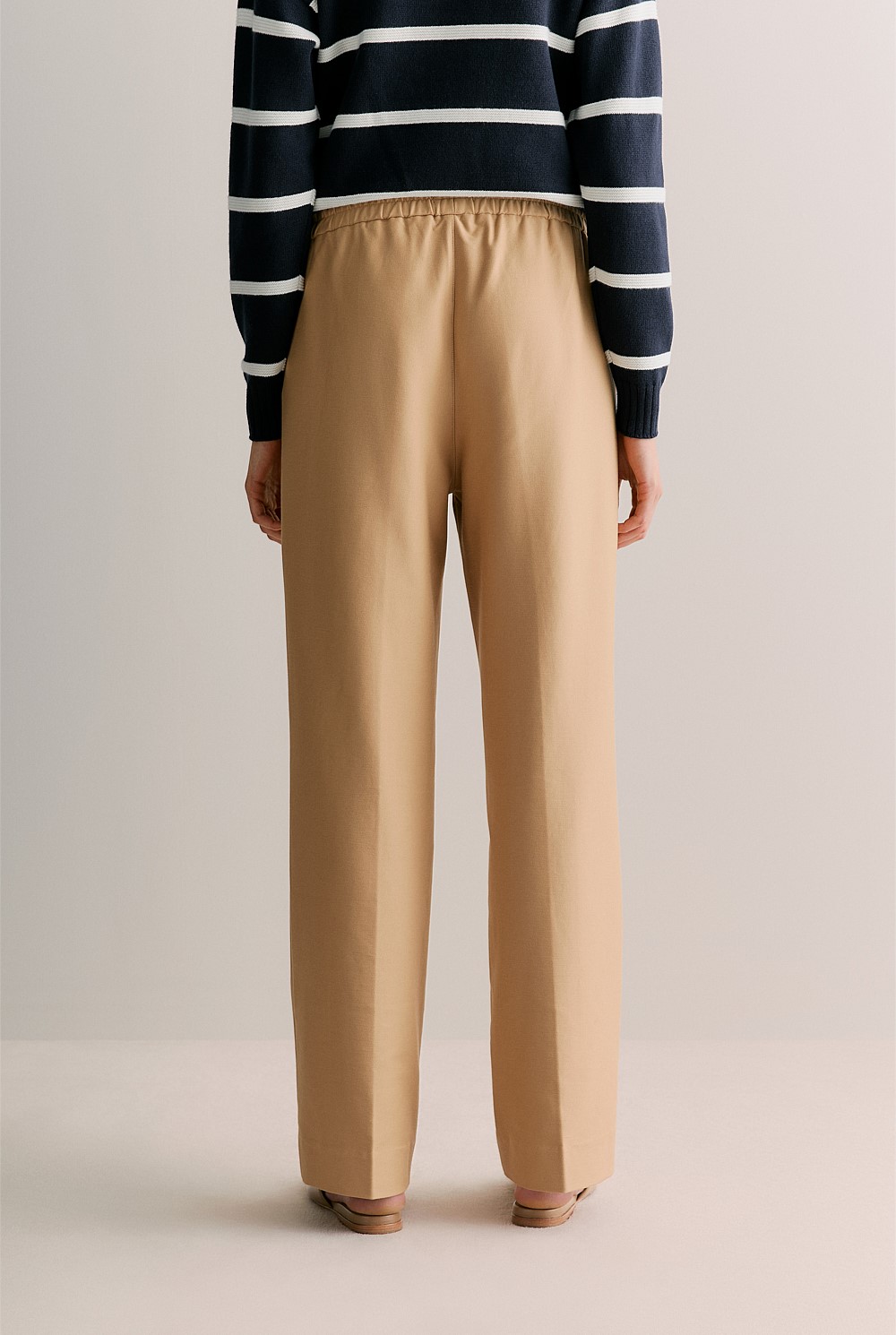 Ponte Pintuck Detail Straight Leg Pant