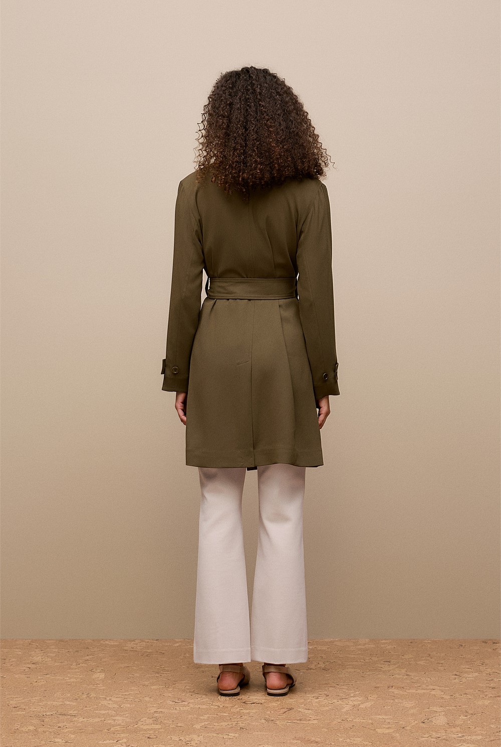 Soft Mid Length Trench Coat