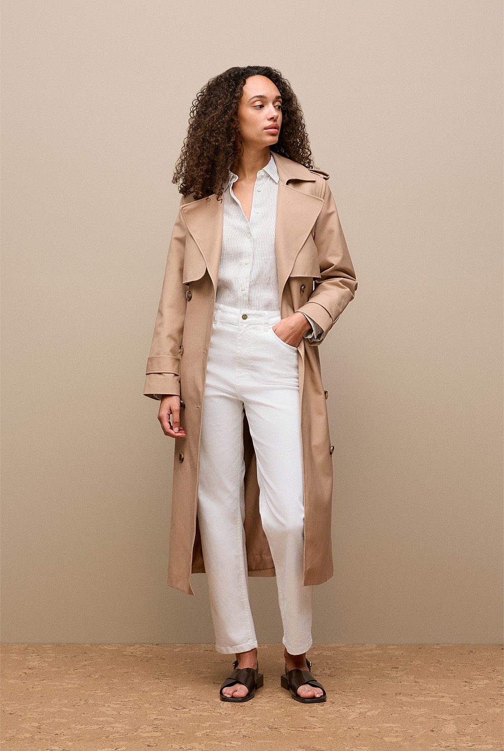 Linen Stripe Long Sleeve Shirt