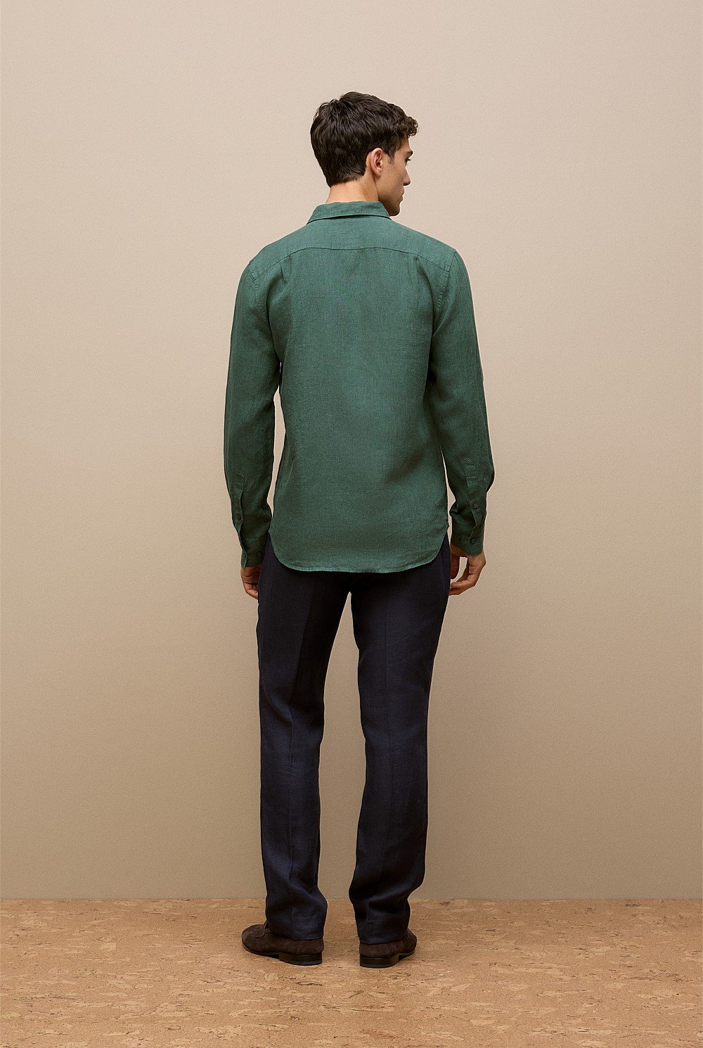 Tailored Fit Linen End On End Shirt