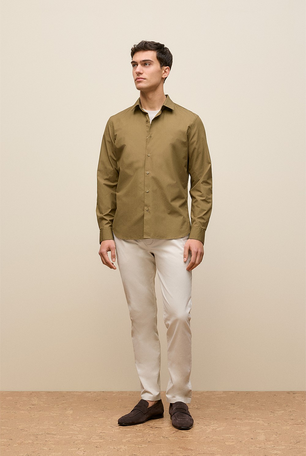 Tailored Fit Cotton Poplin Shirt