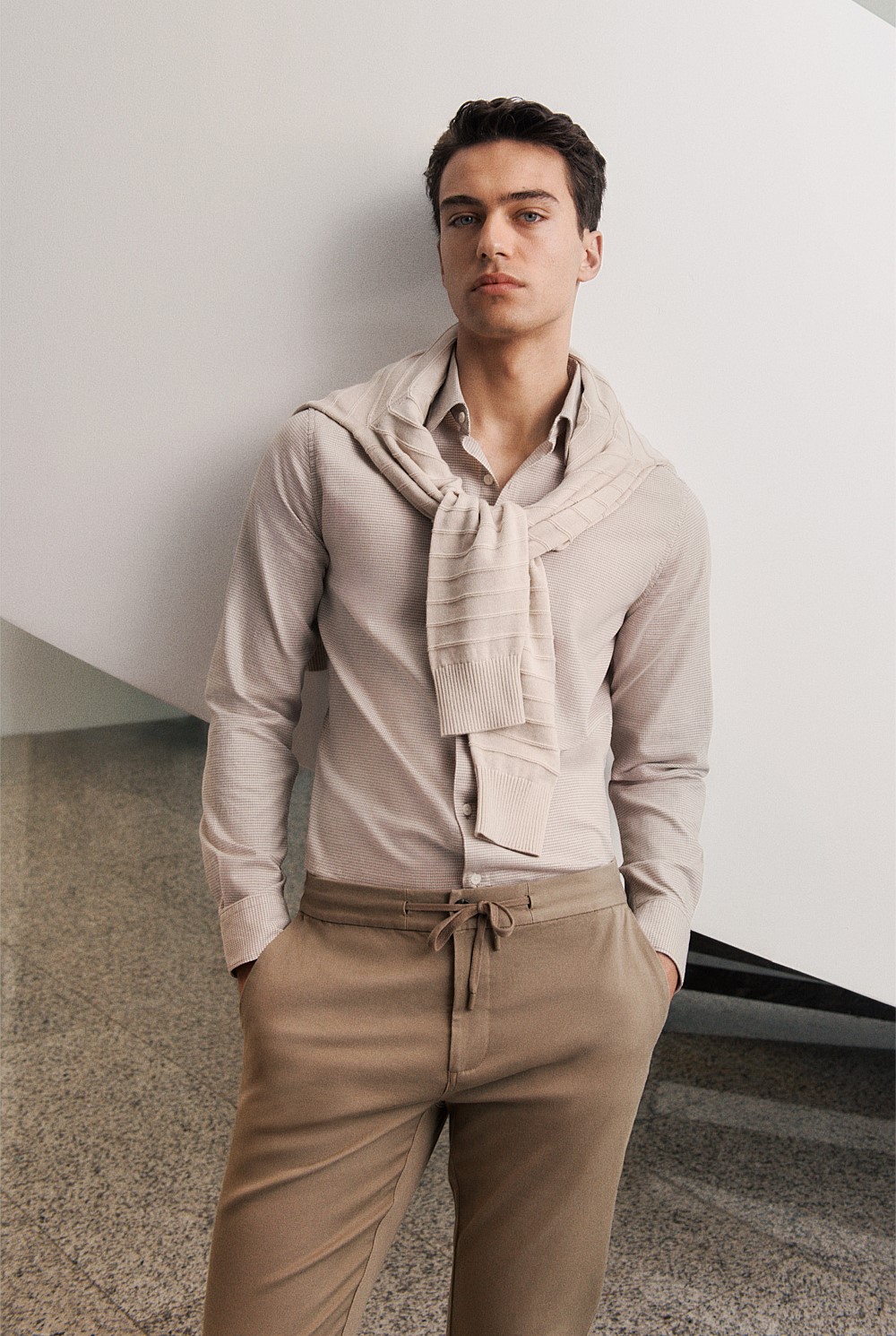 Tailored Fit Puppytooth Check Shirt