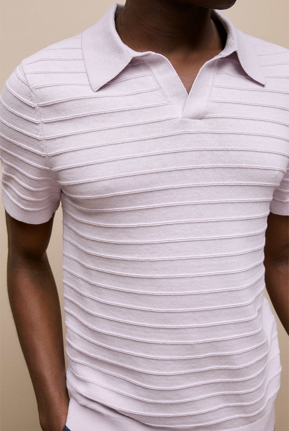 Cotton Silk Textured Polo