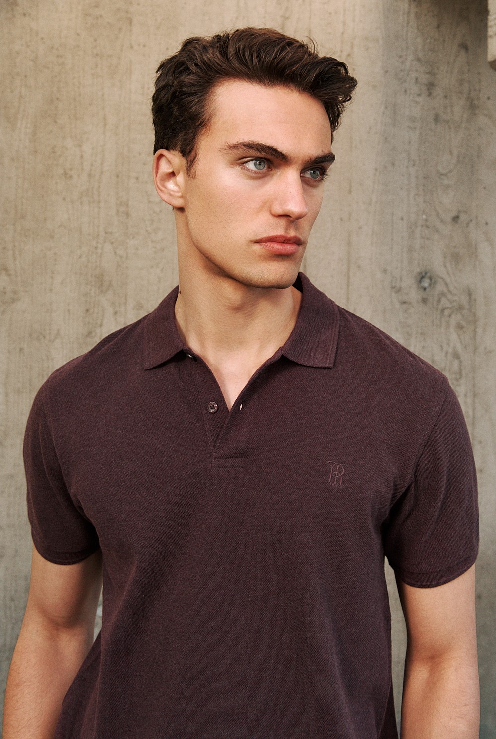 Pique Marle Monogram Polo