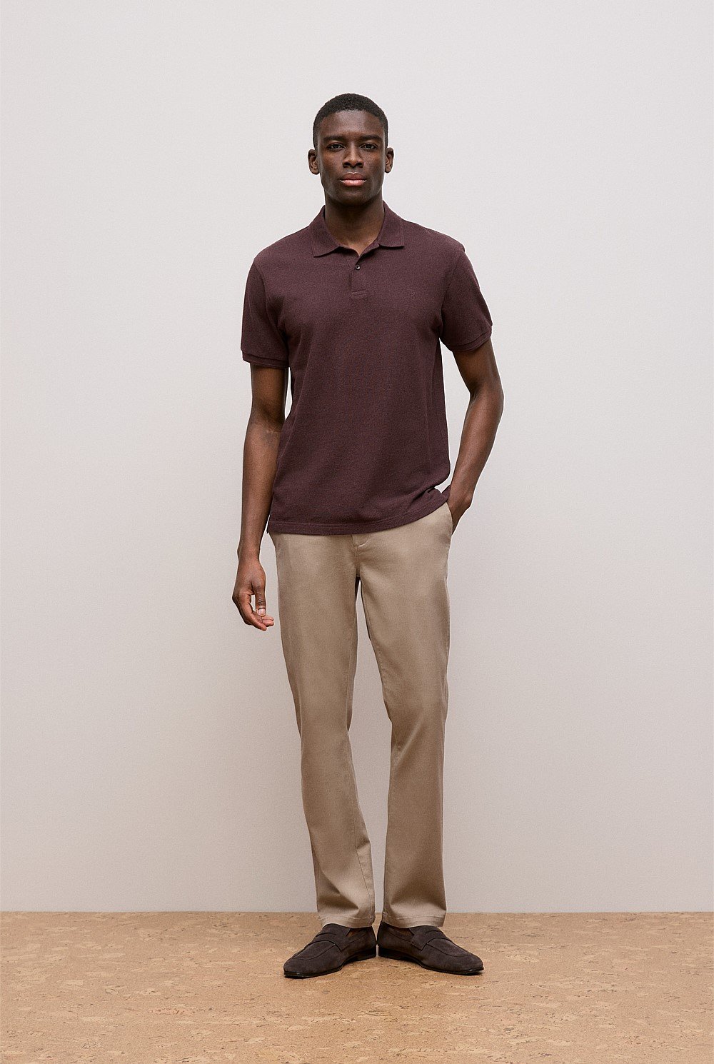 Pique Marle Monogram Polo