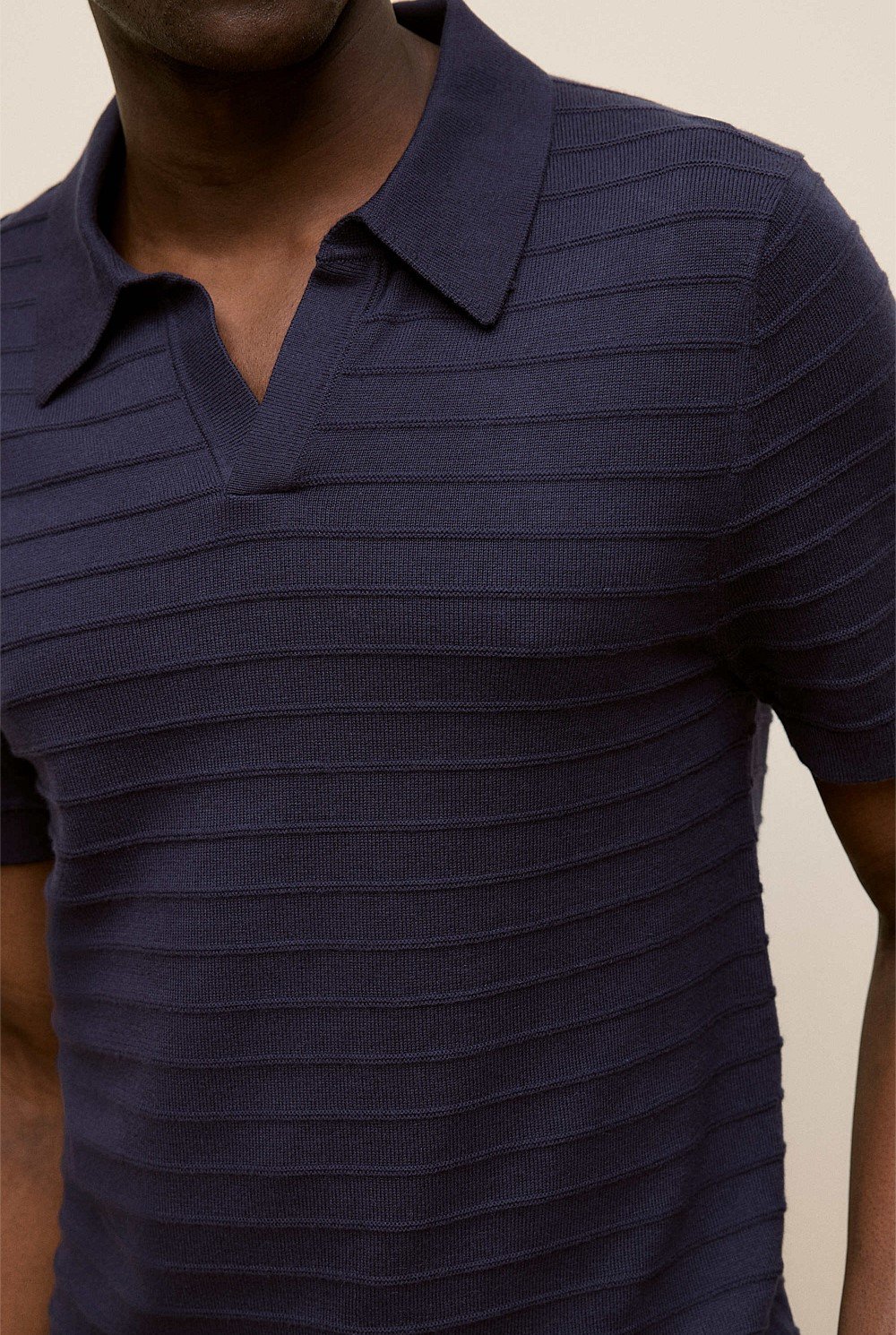 Cotton Silk Textured Polo