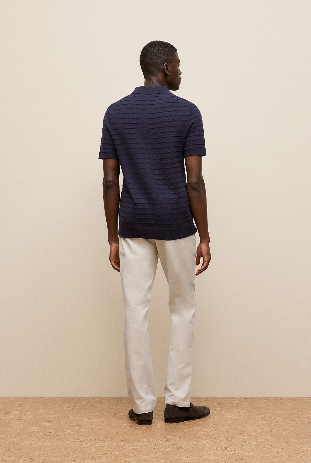 Cotton Silk Textured Polo
