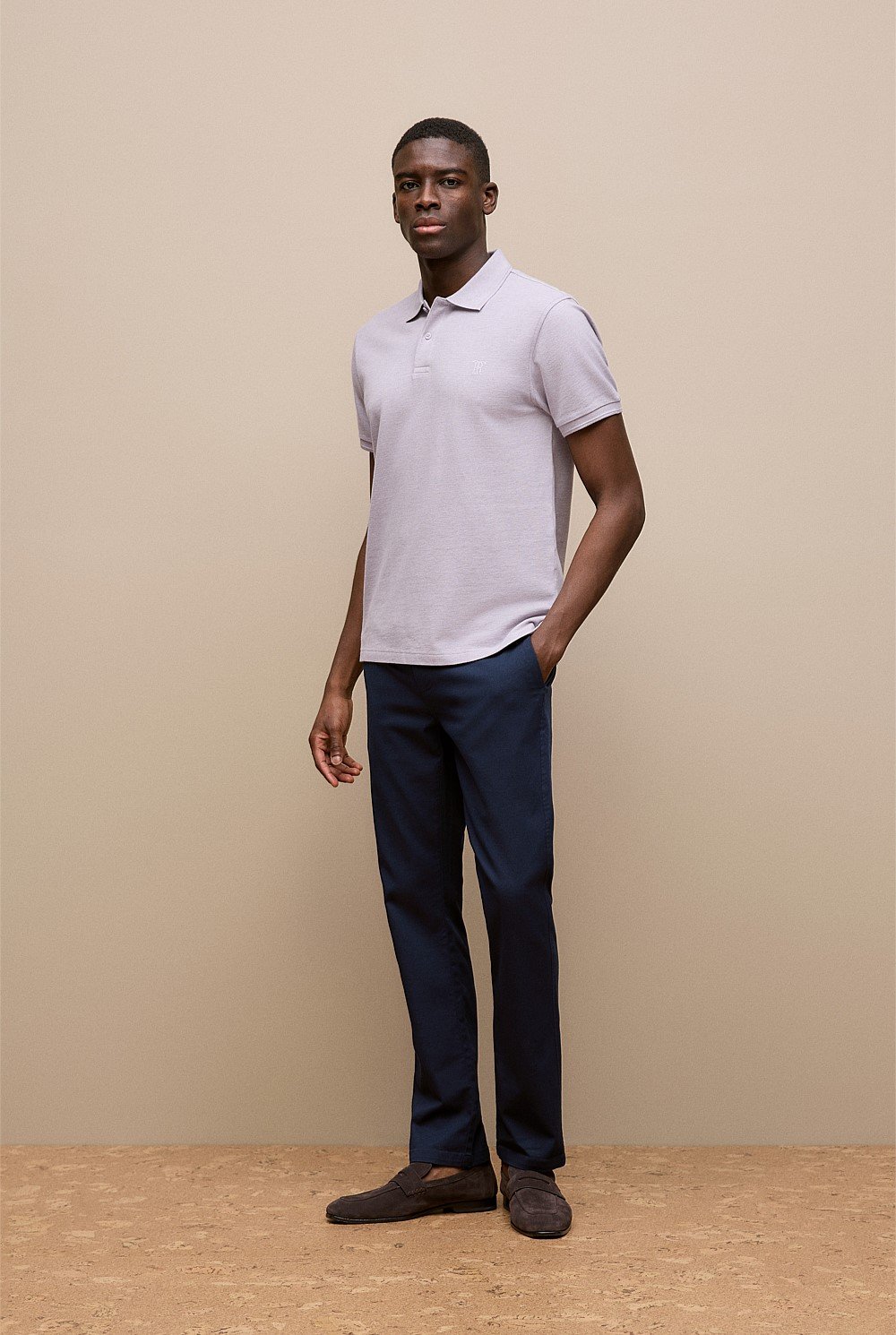 Pique Marle Monogram Polo