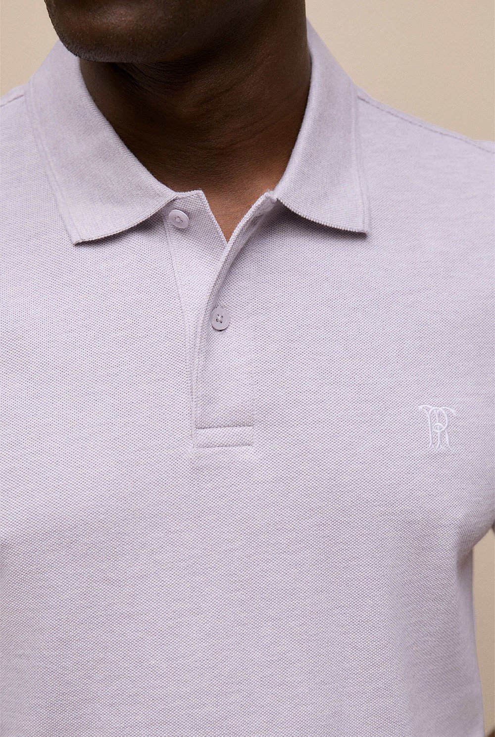 Pique Marle Monogram Polo